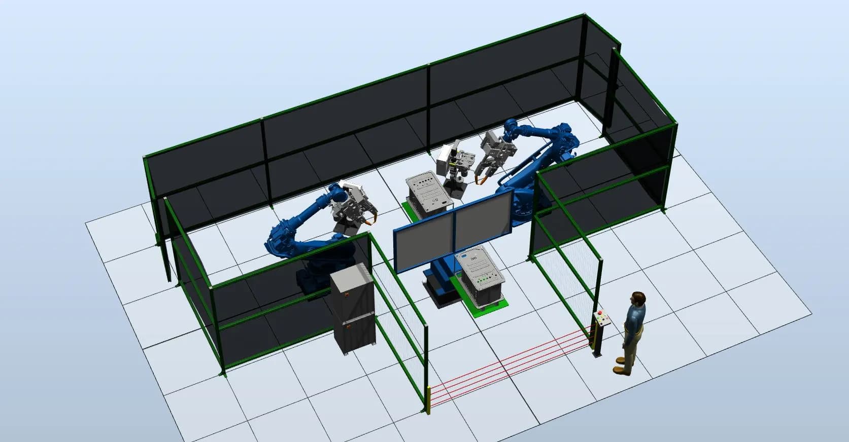 Роботизированный комплекс точечной сварки Yaskawa GP180-120 с позиционером VMI-400